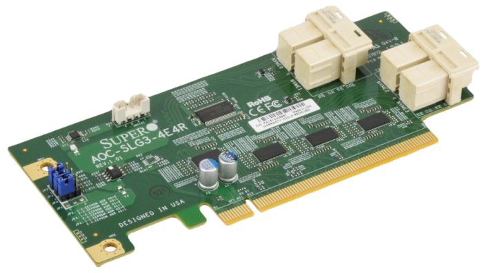 Адаптер NVMe Supermicro PCI 4P Redriver AOC-SLG3-4E4R