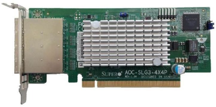Адаптер NVMe Supermicro PCIe 4P Ext AOC-SLG3-4X4P